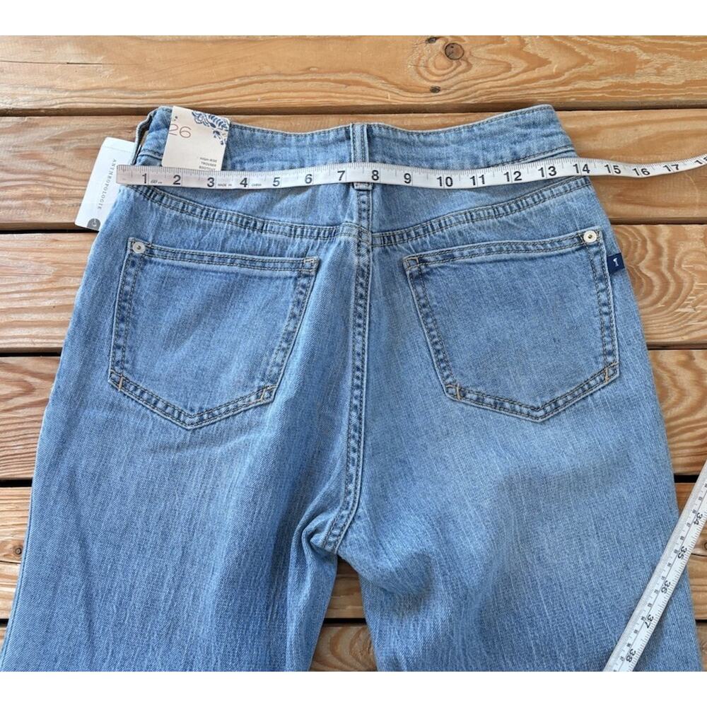 Pilcro NWT $148 Women’s High Rise Trouser Bootcut Jeans Size 26 Blue Ap - Picture 13 of 13